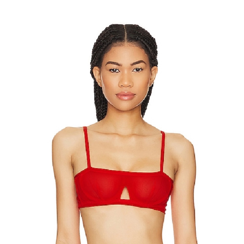 Free People -We are HAH- Wired Bra in Blood Orange Red